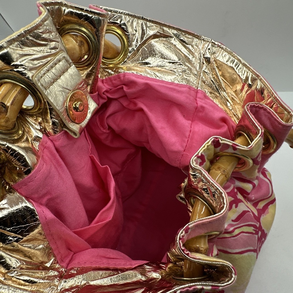 Lilly Pulitzer Dress to Impress Clutch Hotty Pink Day Lilly Bamboo  MSRP $98 - Picture 10 of 10